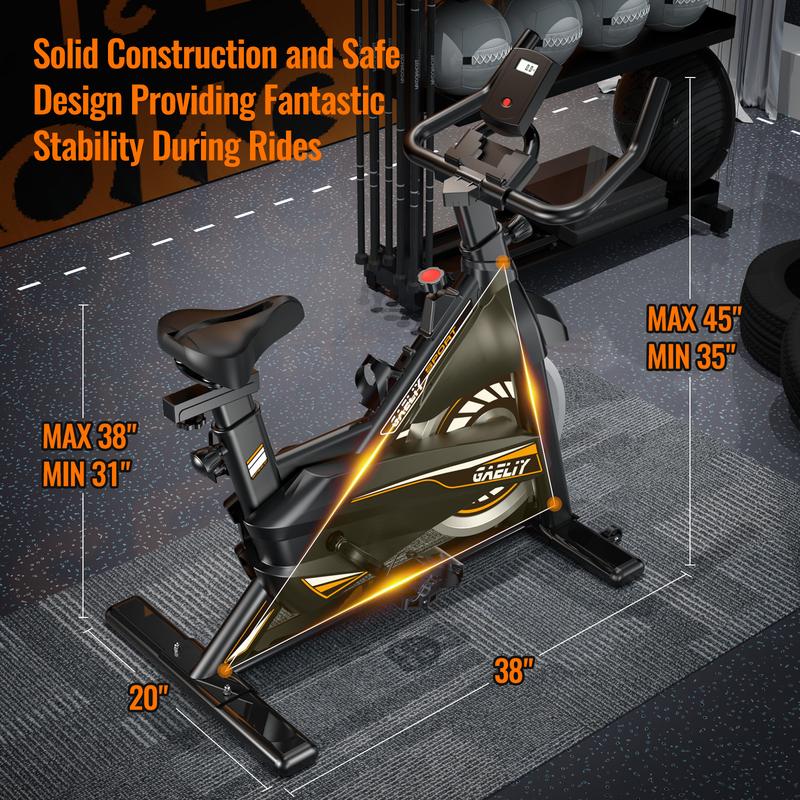 Exercise bikes- home gyms Cycling Bike ,Home Stationary Bike with drive belts, with LCD Monitor  and comfortable cushions for Cardio Workout