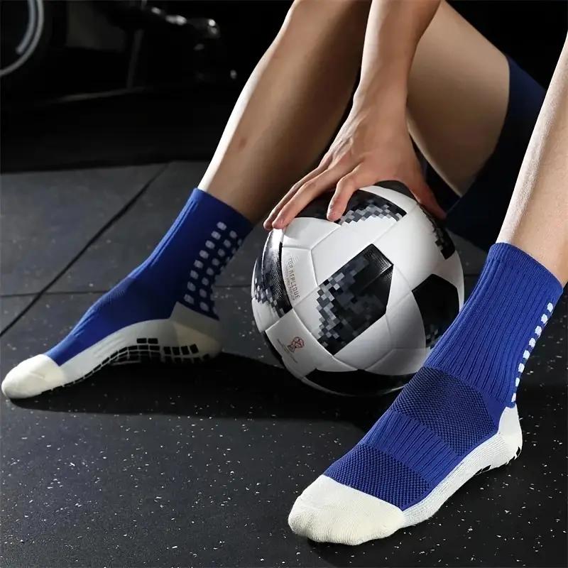 3 6 10 Pairs Mens Elite Football Soccer Socks, Breathable Cushioned With Non-Slip Silicone Grips, Mid-Calf Professional Training,Football Matches, Fitness Workouts