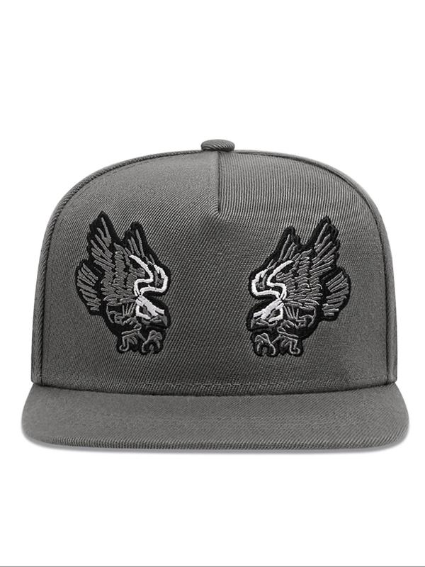 Eagle Embroidered Baseball Cap, Casual Street Style Flat Brim Hat for Men & Women, Fashion Accessories for Daily Wear, Unisex