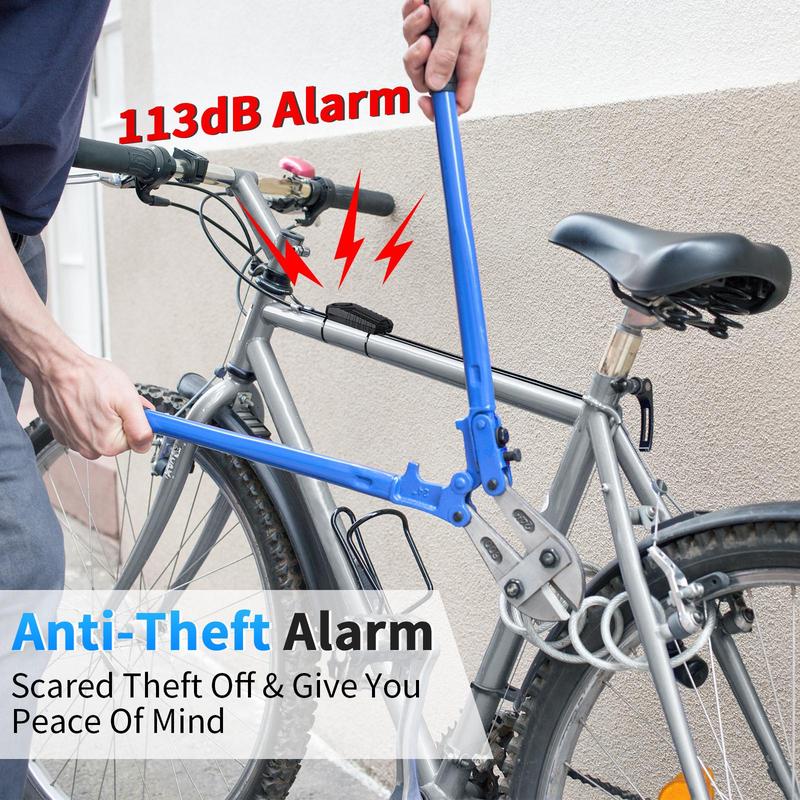 Waterproof Bike Alarm with Remote Wireless, 110dB Anti Theft Motorcycle Scooter Bicycle Security Alarm, Bicycle Protection Alarm System