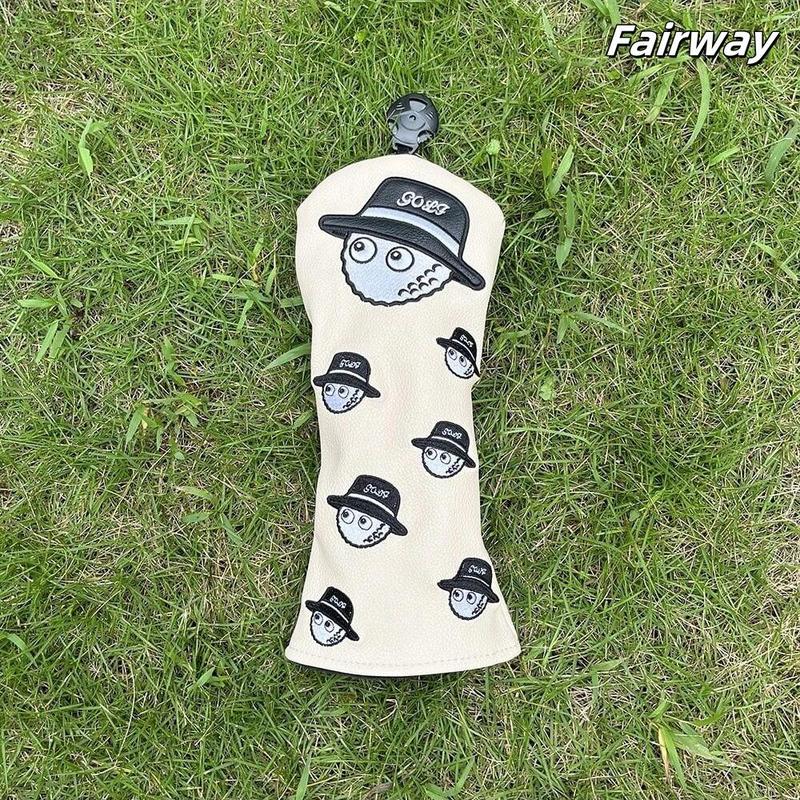 Cartoon Pattern Golf Driver Headcover, 1 3 Counts Fun and Protective Golf Headcovers for Driver and Fairway Clubs, Golf Accessories for Men & Women