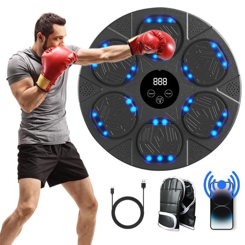 IntelligentMusic Boxing Machine Blue Tooth Wall-mounted LED Light rechargeable boxing machine indoor fitness space-saving