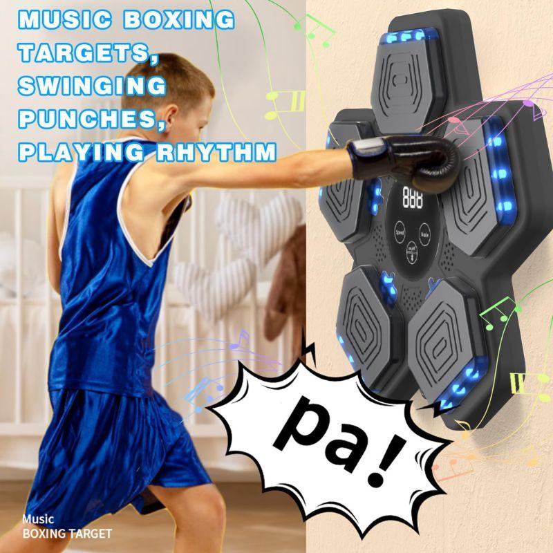 IntelligentMusic Boxing Machine Blue Tooth Wall-mounted LED Light rechargeable boxing machine indoor fitness space-saving