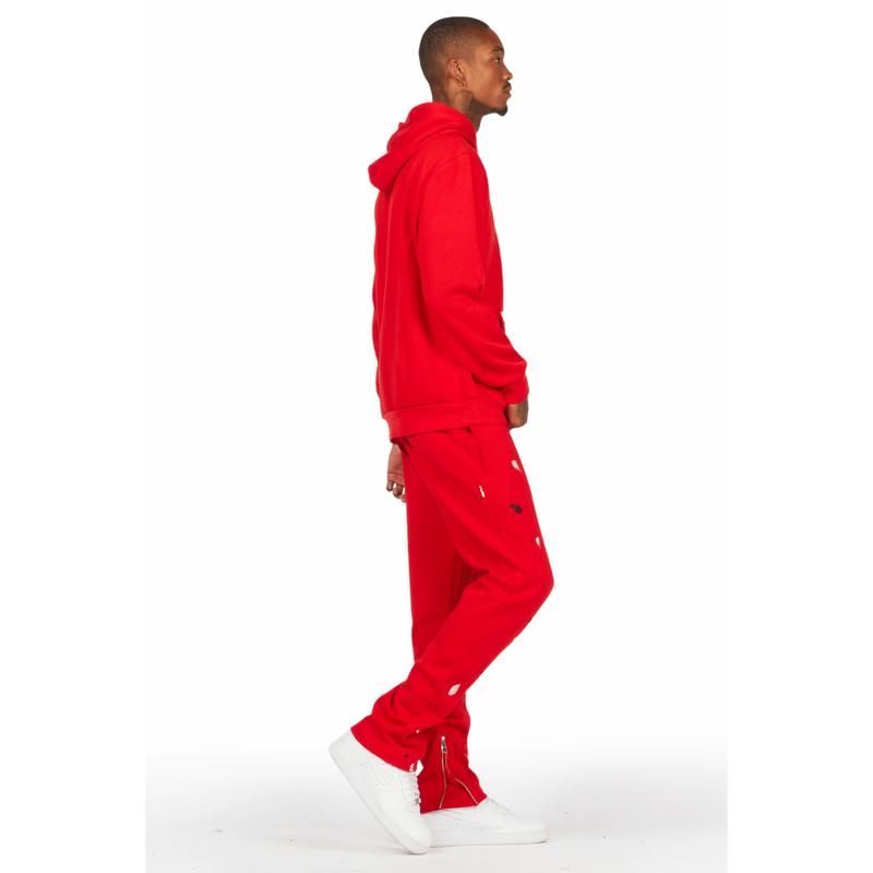 Jaco Red Slim Fit Track Set