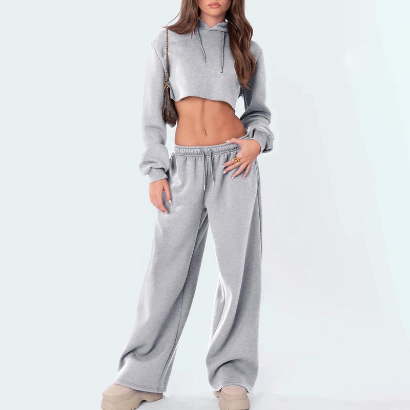 Women Y2K Drawstring Sweatpants Low Rise Wide Leg Ankle Slit Fold Over Pants Comfy Jogger Trousers with Pockets