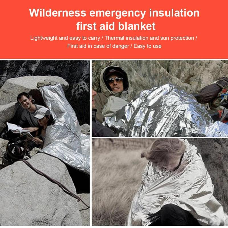 Emergency Blanket, 1 Count Outdoor Emergency Blanket, Insulation Blanket, Portable Bedding Essential for Camping & Hiking