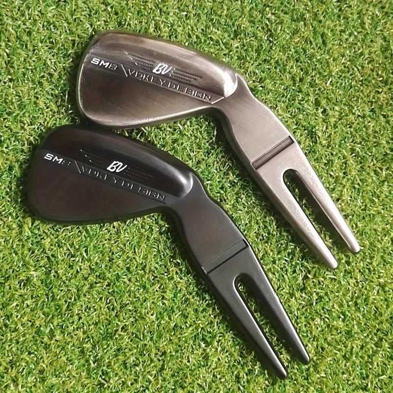 Golf Pitch Mark Tool, 2 Counts set Zinc Alloy Golf Pitch Mark Tool, Golf Accessories for Men, Suitable for Golf Enthusiasts, Golf Equipment, Christmas Gift