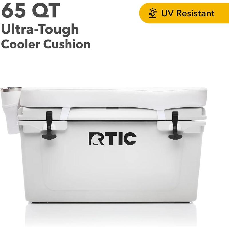 RTIC Ultra-Tough Cooler Seat Cushion, Great for Family Travels, Boating Or Hunting, Easy Clean Vinyl, Buckle Fastening and Anti Slip