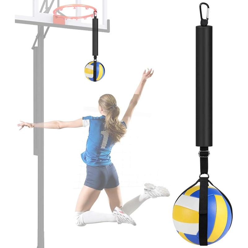 TOBW Volleyball Spike Trainer, Elastic Self-Training Volleyball Resistance Band with Adjustable Waist Belt, Adjustable Volleyball Holder for Practicing Serving, Spiking, Arm Swing Passing