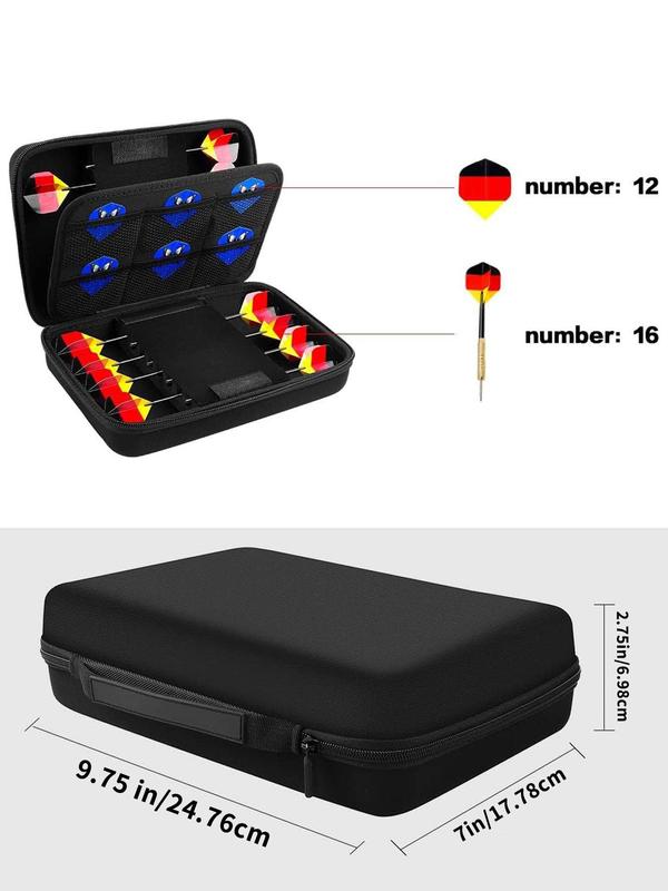 Multifunctional Travel Organizers, Dart Case for 16 Steel Tip and Soft Tip Darts, Dart Carrying Storage Holder, Travel Organizer for Dart Tips, Shafts and Flights