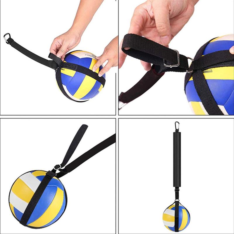 Volleyball Training Equipment, Volleyball Solo Serve Trainer with Adjustable Belt, Wear Resistant Indoor Outdoor Train Supplies