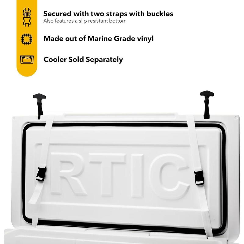 RTIC Ultra-Tough Cooler Seat Cushion, Great for Family Travels, Boating Or Hunting, Easy Clean Vinyl, Buckle Fastening and Anti Slip