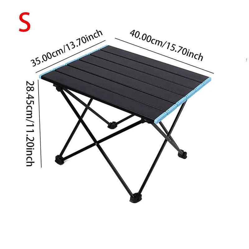 Adjustable Height Folding Table, 1 Count Lightweight Portable Aluminum Frame Camping Folding Table with Bag, Home Organizer for Outdoor Camping Picnic