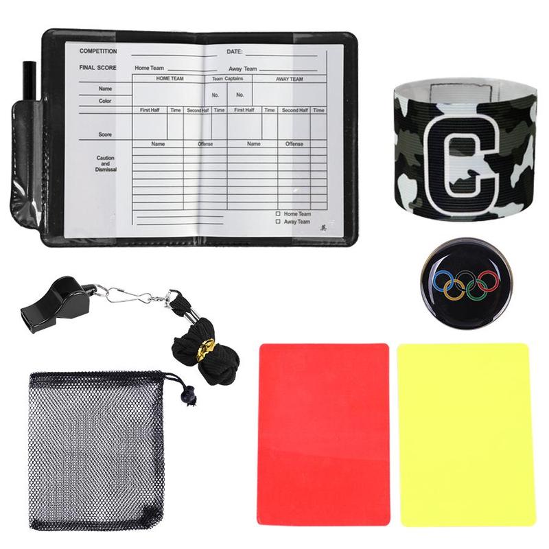 Football Referee Set, 1 Set Professional Football Referee Set with Whistle, Sports & Outdoor Accessories for Football Game