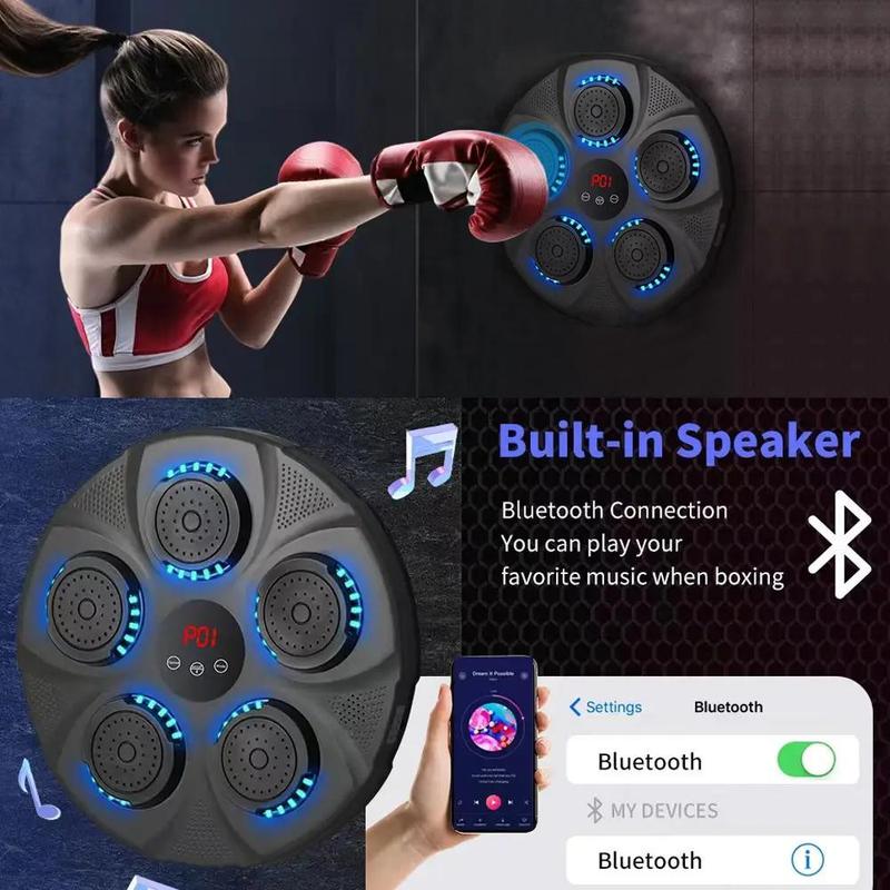 Durable Smart Music Boxing Boards, Wall Mounted Bluetooth Boxing Training Punching Equipment, USB Smart Boxing Target for Home Indoor Gym, Summer Gift, Boxing Gloves, Boxing Accessories, Boxing Equipment, Christmas Gift, Boxing Music Machine