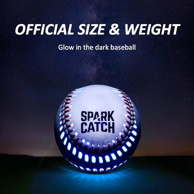 SPARK CATCH Light Up Baseball, Glow in The Dark Baseball, Sports Gear Accessories Gifts for Boys 8 9 10 11 12 13 14 15 Years Old, Kids Teens All Ages Gift Ideas