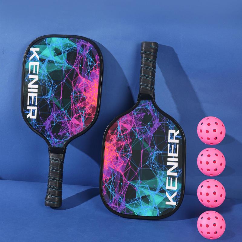 Pickleball Racket Set, 1 Set Pickleball Racket with 4 Balls, Outdoor Sports Fitness Racket, Professional Pickleball Equipment for Adults