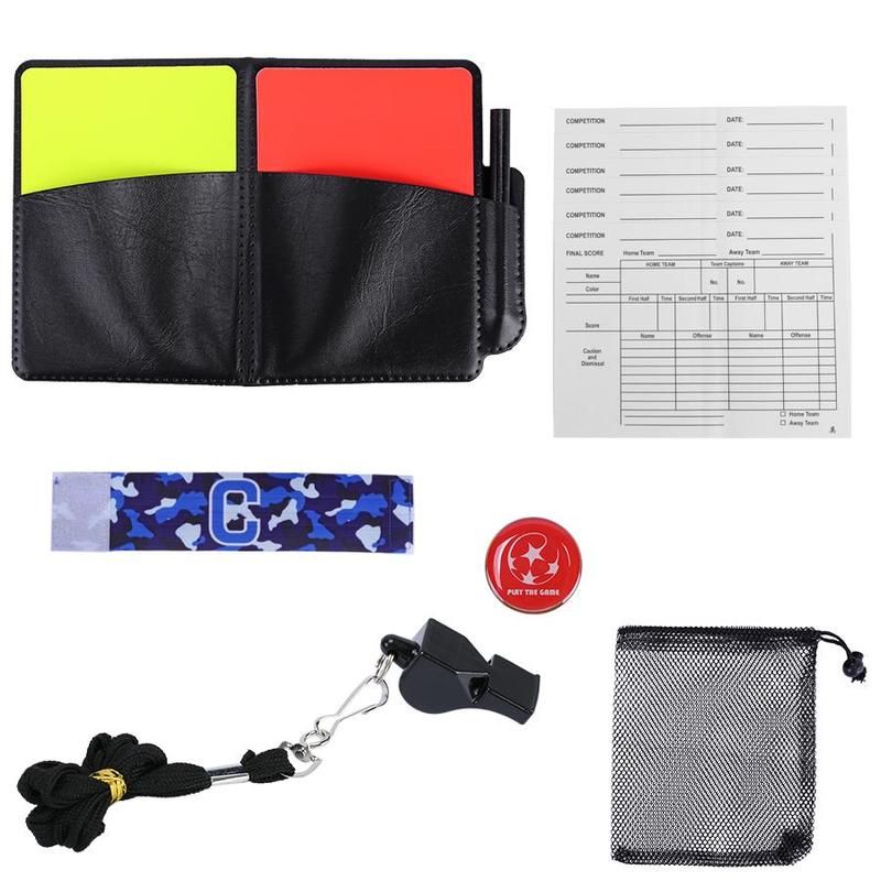 Football Referee Set, 1 Set Professional Football Referee Set with Whistle, Sports & Outdoor Accessories for Football Game