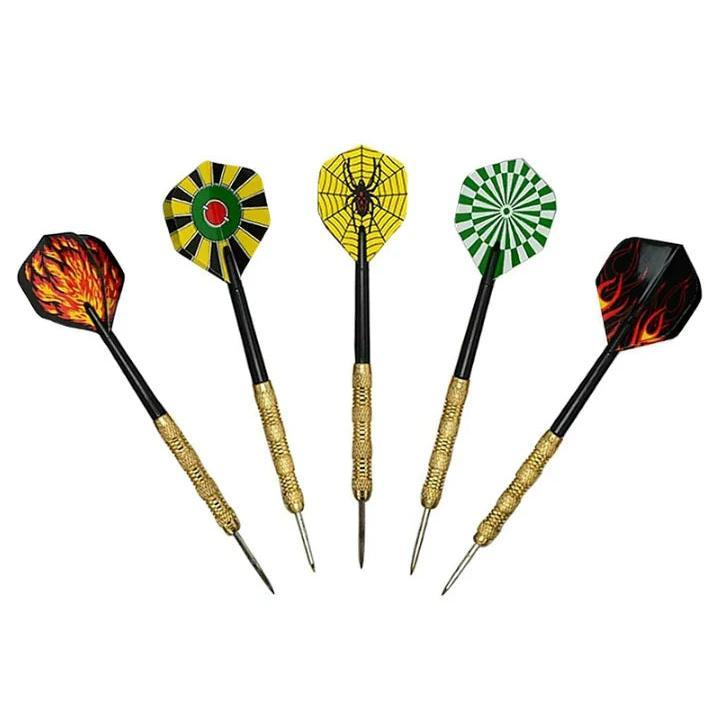 5 Sets (15Pcs) Steel Tip Professional Darts Set Darts Slim Barrel Dart Flights