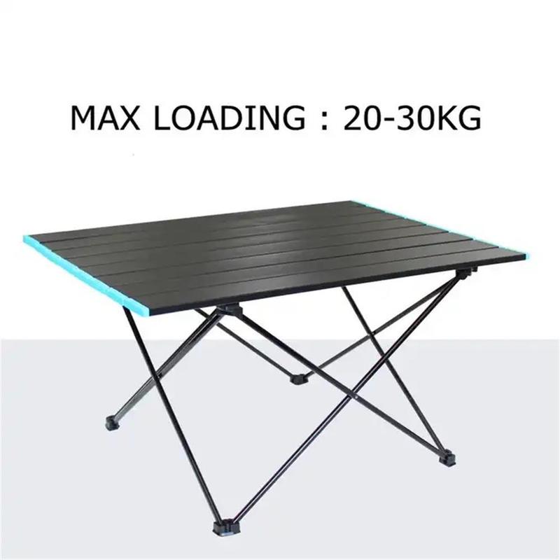 Adjustable Height Folding Table, 1 Count Lightweight Portable Aluminum Frame Camping Folding Table with Bag, Home Organizer for Outdoor Camping Picnic