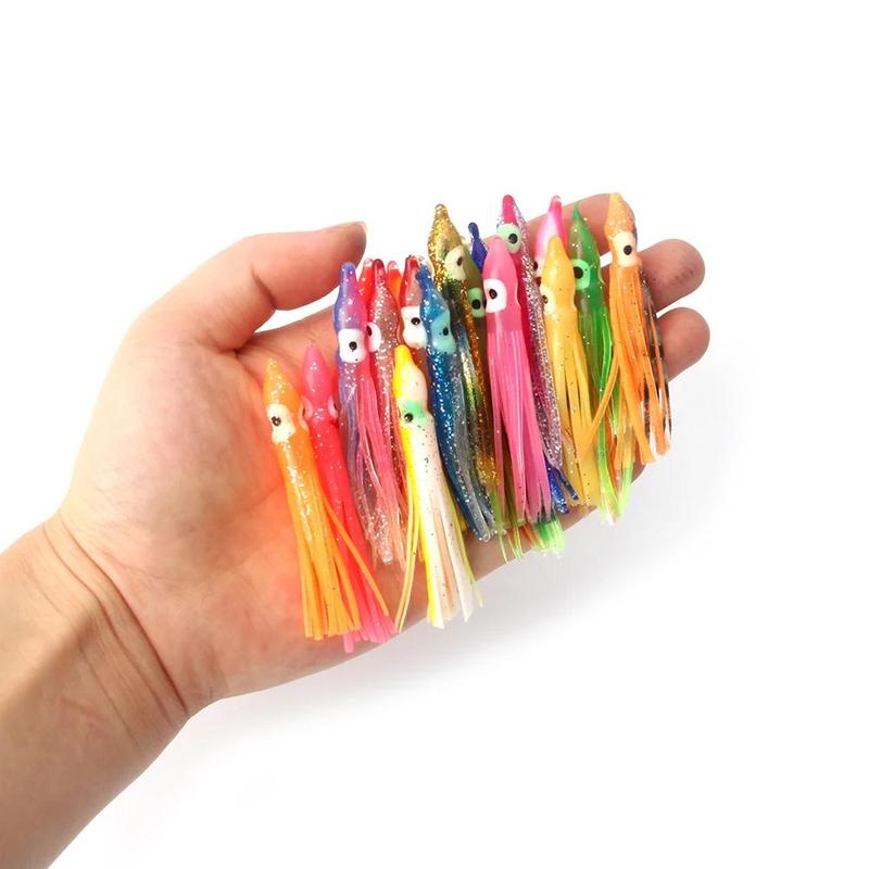 Artificial Fishing Lure, 20pcs Glitter Soft Fishing Lure, Fishing Bait, Outdoor Fishing Accessories for Fishing Enthusiasts