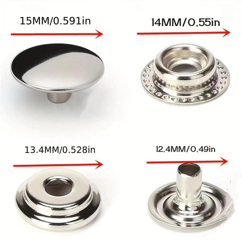 Stainless Steel Snap Fastener, Press Studs Button for Marine Boat Canvas, Fastener & Hooks for Home, Office, Car, Truck, Boat