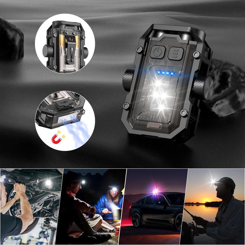 V10 Mini Portable Torch, Mini EDC Flashlight, Camping Gadgets 2024, Small Powerful Torch Led, Waterproof, Rechargeable, for Camping Hiking Emergency