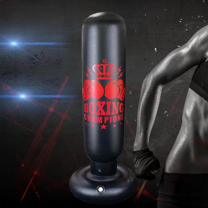 Boxing Sandbag, Fitness Vertical Inflatable Sandbag, Adult Inflatable Tumbler Sandbag Vent Column, Fitness Equipment for Home Gym, Christmas Gift